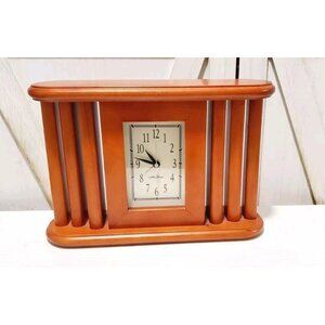 Wooden Seth Thomas Desk Shelf Vintage Clock Tested Working - Beautiful!